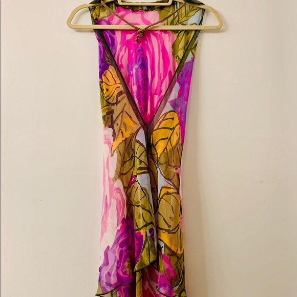 100%silk Styled in Como halter dress - Picture 2 of 4